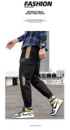 Otoño invierno algodón nuevo pantalón multibolsillos cargo pantalón hombre holgado tallas grandes negocios recto al aire libre casual Specification image